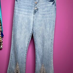 Forever 21 denim jeans with rhinestone